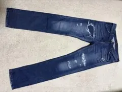 【Lee × nano・universe 】ダメージ加工 スキニーデニムパンツ