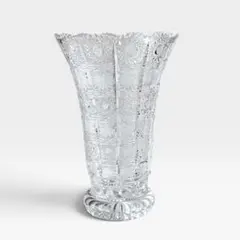 美品 ボヘミアクリスタル 500PK 大型花瓶 25cm サイン有【H114