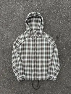 Y2K cotton jacket ドローコード 短丈 glen check - メルカリ