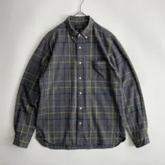 BEAMS PLUS (f) ボタンダウン コットンフランネルシャツ L