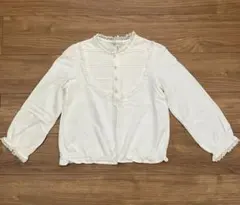 anyFAM 長袖ブラウス ホワイト 140cm