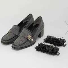 RANDA 2WAYベルトヒールアップローファー M GRAYのサムネイル