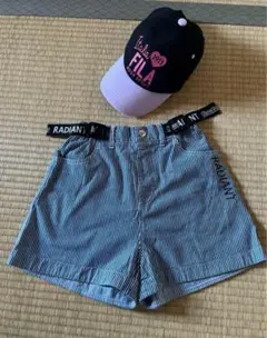 RADIANT ストライプショートパンツとFILAキャップセット