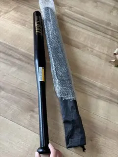 新品未使用！！野球トレーニングバット 黒 金属製 保護カバー付き