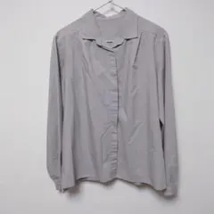 薄紫　開襟　シャツ