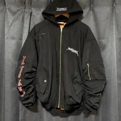 ヴェトモンvetements22AWフーデッドボンバーアルファダブルネーム ヴェトモンvetements22AWフーデッドボンバーアルファダブル