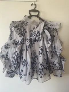 SNIDEL フラワープリント 長袖ブラウス