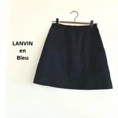 【訳あり品】ランバンオンブルー　ネイビー　花柄　ミニスカート サイズ38のサムネイル