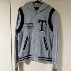 Tommy フード付きグレーパーカー