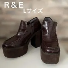 R&E クロコダイル風ブラウンローファーのサムネイル
