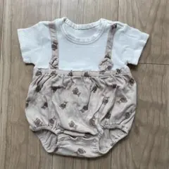 クマ柄ロンパース サイズ70 綿100%