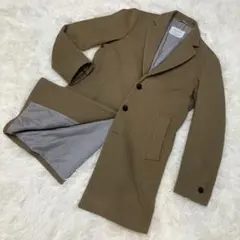 EDIFICE エディフィス シングル ウール100% コート 44 ブラウン