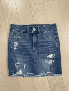 American Eagle デニム ミニスカート ダメージ加工のサムネイル