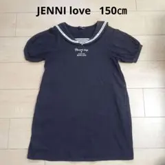 JENNI ジェニィ 150 半袖　ワンピース　黒 セーラーカラー　ブラック