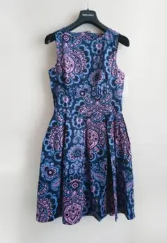 英国インポート♡CLOSET コットンプリントワンピースUK10