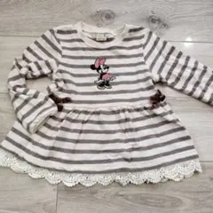 未使用★petit main ミニーマウス 長袖カットソー 110