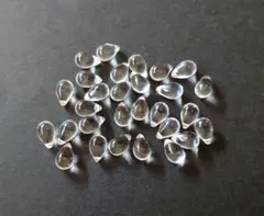 【約9×6㎜★29個】チェコビーズ★ティアドロップ★クリスタル