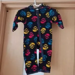 フード付きロンパース　フリース