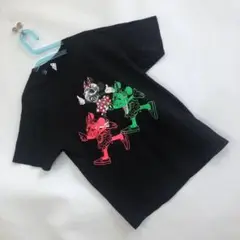 ALSTYLE Tシャツ 黒 ミニー柄 プリント 半袖 クルーネック 綿100%