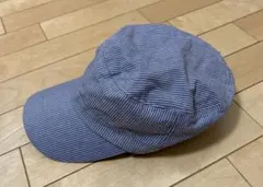 グリーンレベル　青と白のストライプ ワークキャップのサムネイル