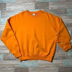 NIKE ナイキ スウェット トレーナー 肉厚 刺繍ロゴ 山吹色 裏起毛 L相当