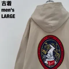 古着 Coors クアーズ パーカー プルオーバー ビール BEER ベージュL
