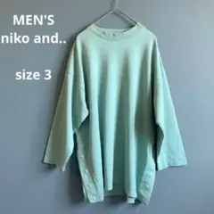 メンズ niko and.. ライトグリーン カットソー