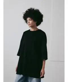 HER.ハー／オーバーサイズドTシャツ、ブラック・タグあり