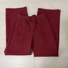 ユニクロC★スエットストレートパンツ、赤、丈長Mサイズ未使用