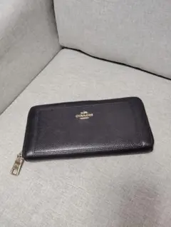 COACH 長財布 ブラック　ラウンドファスナー