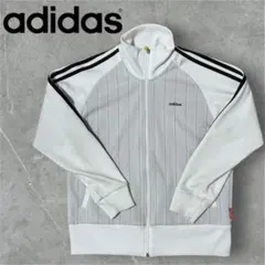 00s アディダス ワンポイントロゴ トラックジャケット ストライプ柄 Y2K