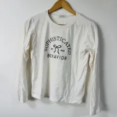 着用回数少ない　ラブトキ　長袖Tシャツ　ホワイト　リボン