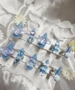 【現品ハンドメイド❁ネイルチップ】ぷくぷくシール量産型地雷ボンボンドロップシール