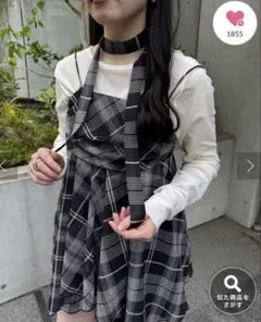 Kastane 【ボウタイ付き】チェックアシメチュニック - メルカリ