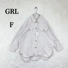 【グレイル】レディース長袖アウター ツイルオーバー ジャケット F オフベージュ