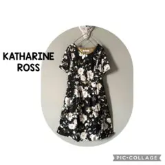 KATHARINE ROSS 花柄ワンピース 半袖 M 日本製のサムネイル