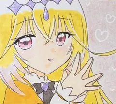 森亜るるか キュアアルカナシャドウ 手描きイラスト アナログ ファン