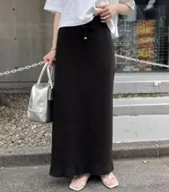 チャオパニックティピー リブラインIスカート　ブラック
