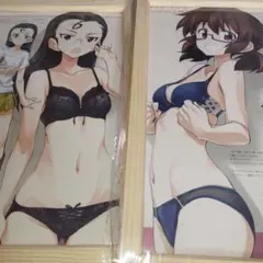 ガールズ＆パンツァー 　つじつつじ　王大河　額装2枚　B5サイズ