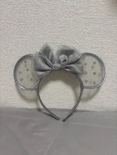 ディズニー カチューシャ グレー レース