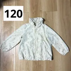 120cm ジャンパー 花柄アウター 女の子 シャカシャカ バースデー 秋冬春