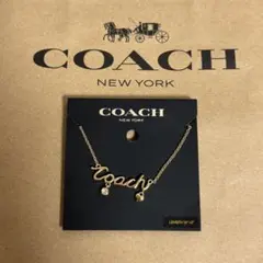 COACH コーチ ネームチャーム ネックレス ゴールドのサムネイル