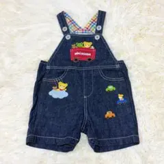 ミキハウス ショートオール オーバーオール 80cm デニム