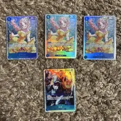 ポ*ン様 ONE PIECEカードゲーム 神の島の冒険 レベッカSR ３枚＋サボ