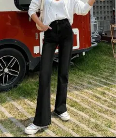 ブーツカットデニム グレイル