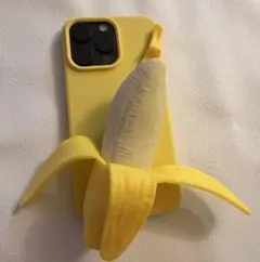 バナナ型iPhone15 Pro Max ケース イエロー