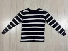 ポロラルフローレン ワッフル ロンT 130 ボーダー キッズ