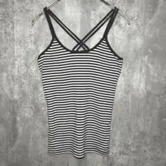 ✨良品✨ ウィッティアンドピッティ 【M】 キャミソール バッククロス ボーダー