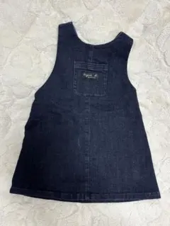 【美品】agnès b. ENFANT 85-95 デニムジャンパースカート
