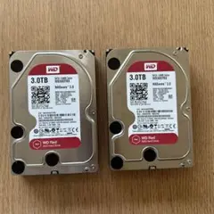 Western Digital RED 3TB HDD WD30EFRX 2個